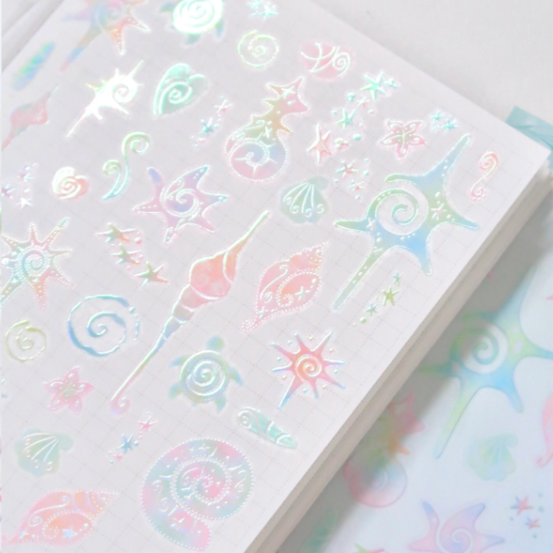 Pearly Button Coral Glow Sticker