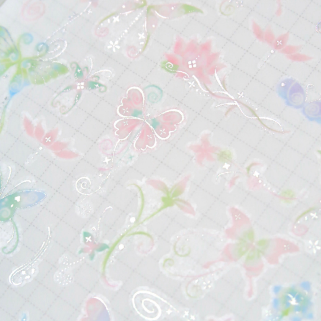 Pearly Button Silken Butterflies Sicker