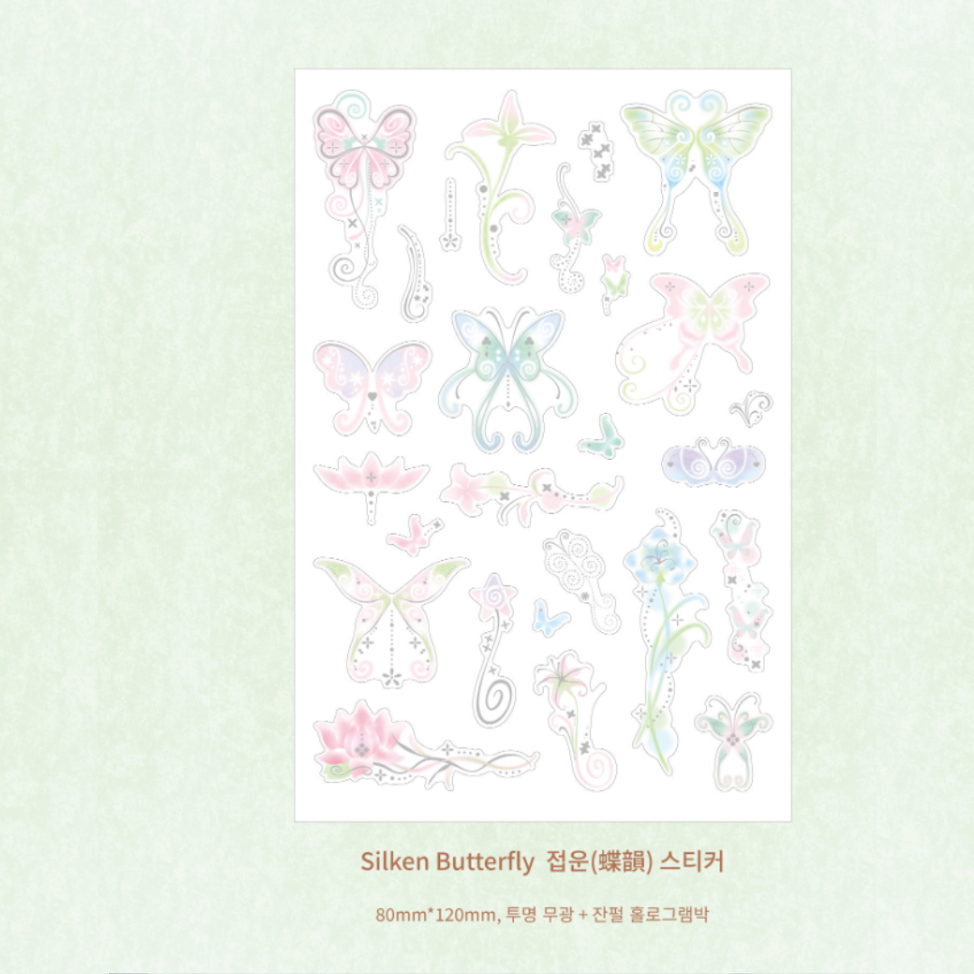 Pearly Button Silken Butterflies Sicker