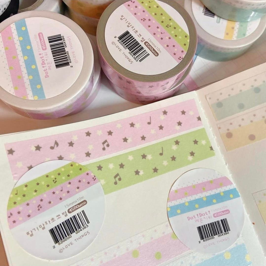 Love Things Strawberry Matcha Star Music Note Note Tape