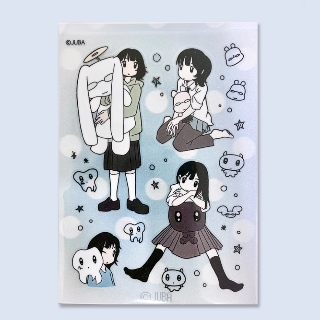 Juba Hug Clear Glitter Sticker