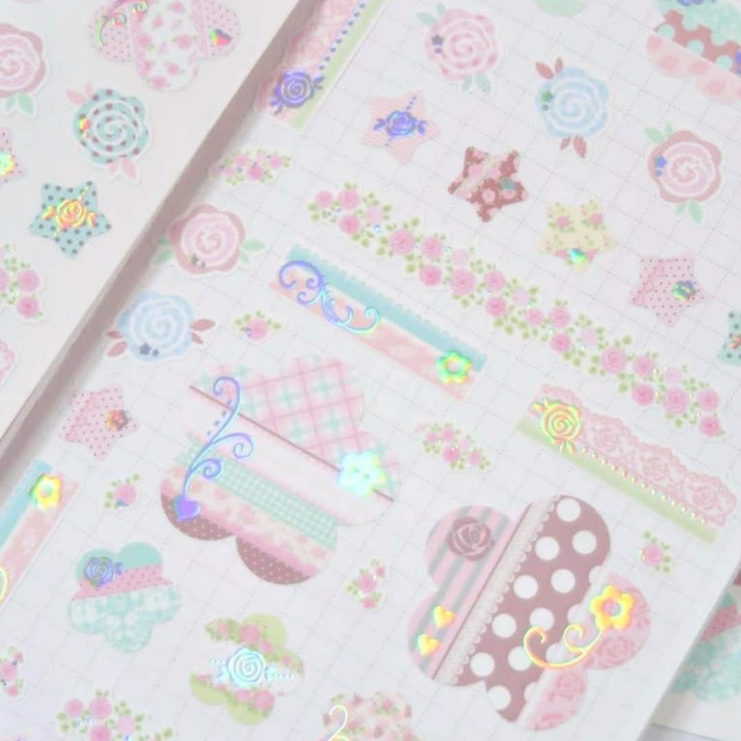 Pearly Button Blooming Garden Sticker