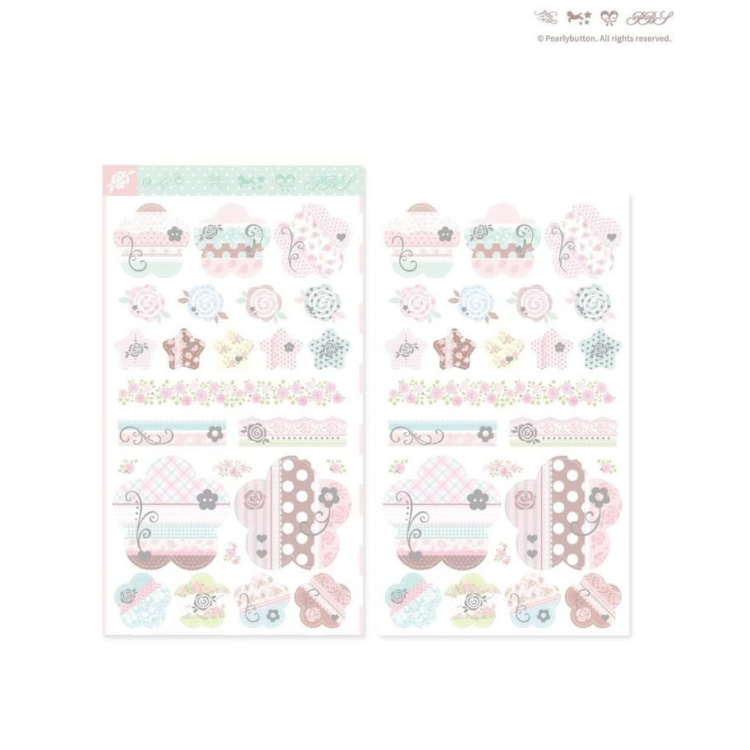 Pearly Button Blooming Garden Sticker
