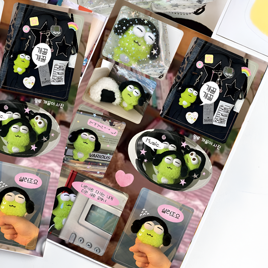 Pink Rue Music Frog Sticker