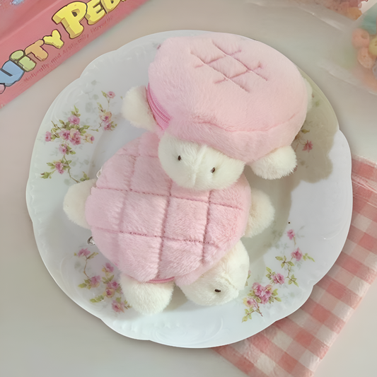 Pink Rue Pink Turtle Pouch