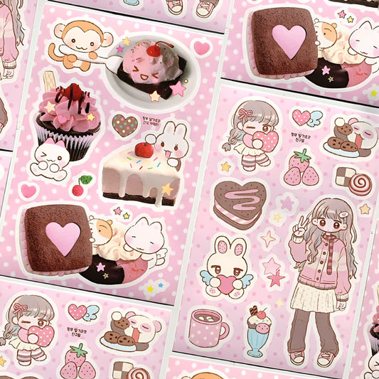 Pink Rue Strawberry Chocolate Sticker (2 vars)