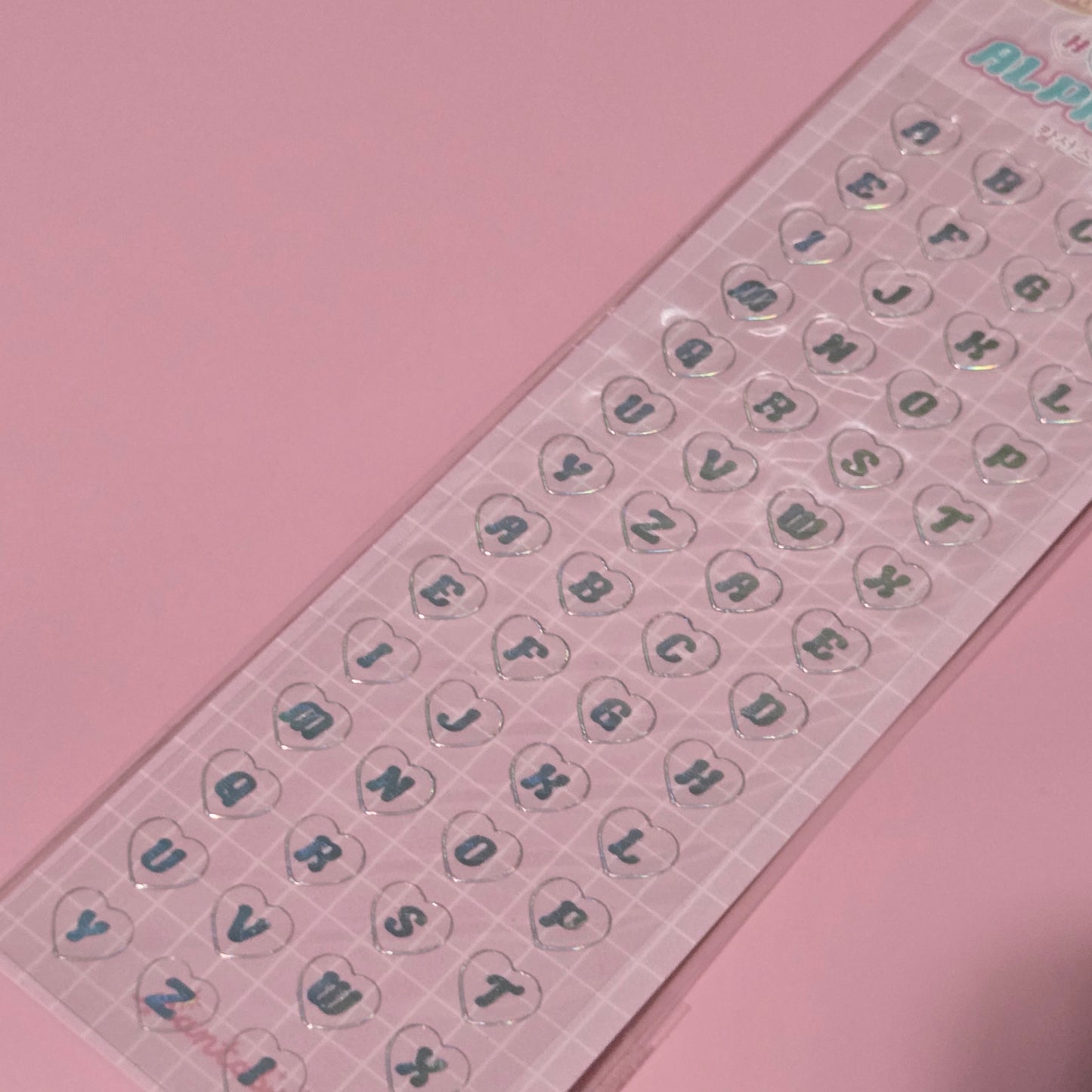 Manta Box Heart ABC clear sticker