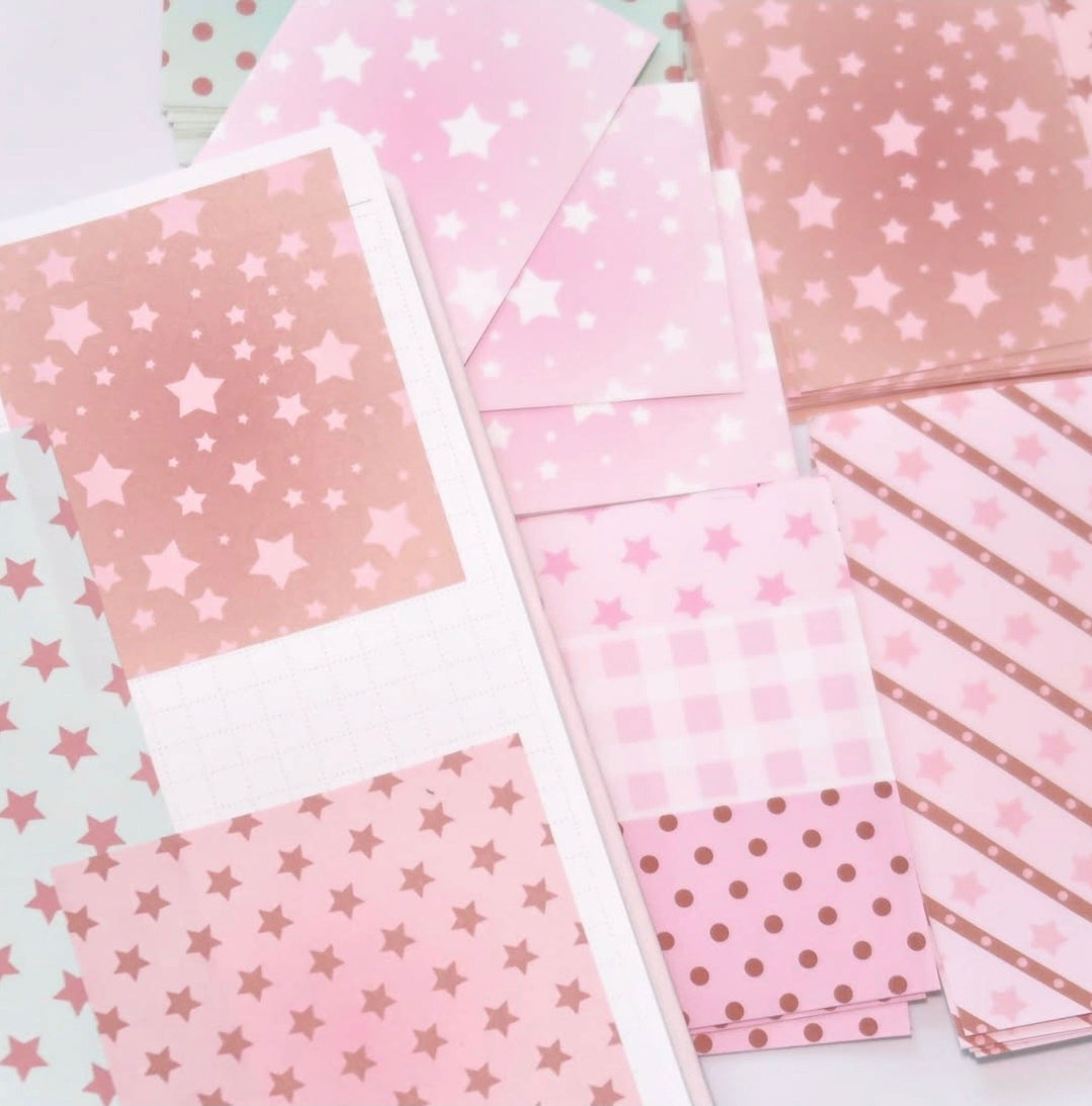 Pearly Button Mixed Pattern Memo Paper Set