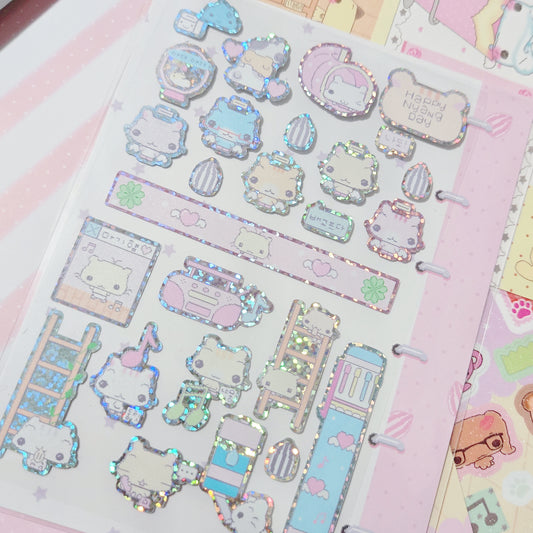 Happy Nyang Day Angel Hamster Sticker