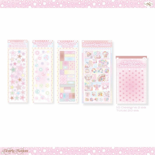 Pearly Button Mixed Starry Sticker Set