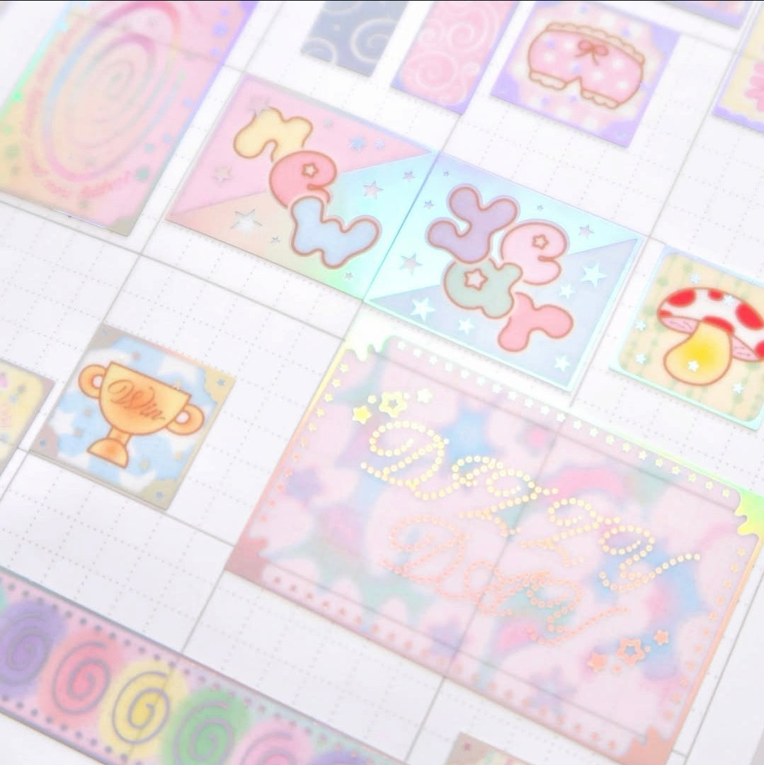 Pearly Button Huggy Newbies Sticker