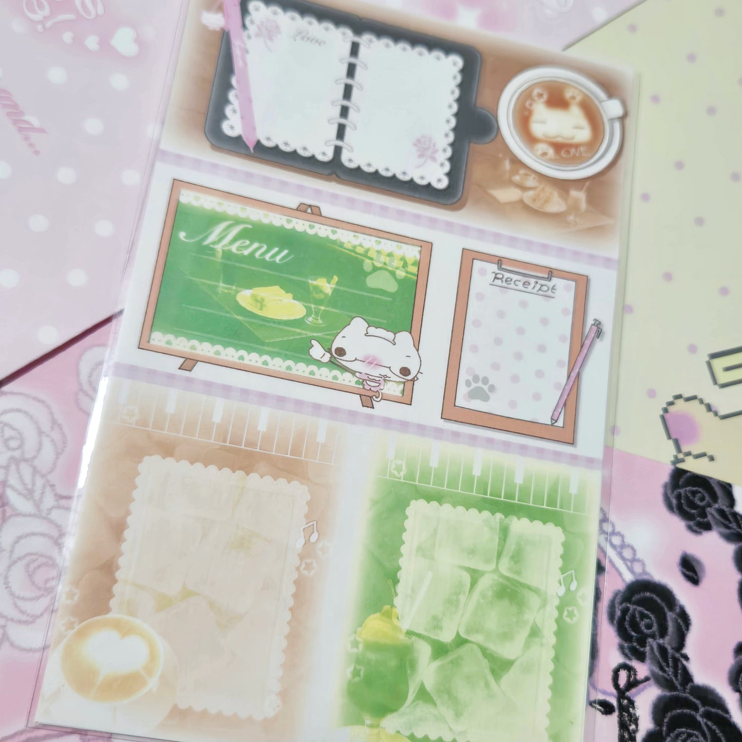 Happy Nyang Day Cafe Menu Memo Sticker Set
