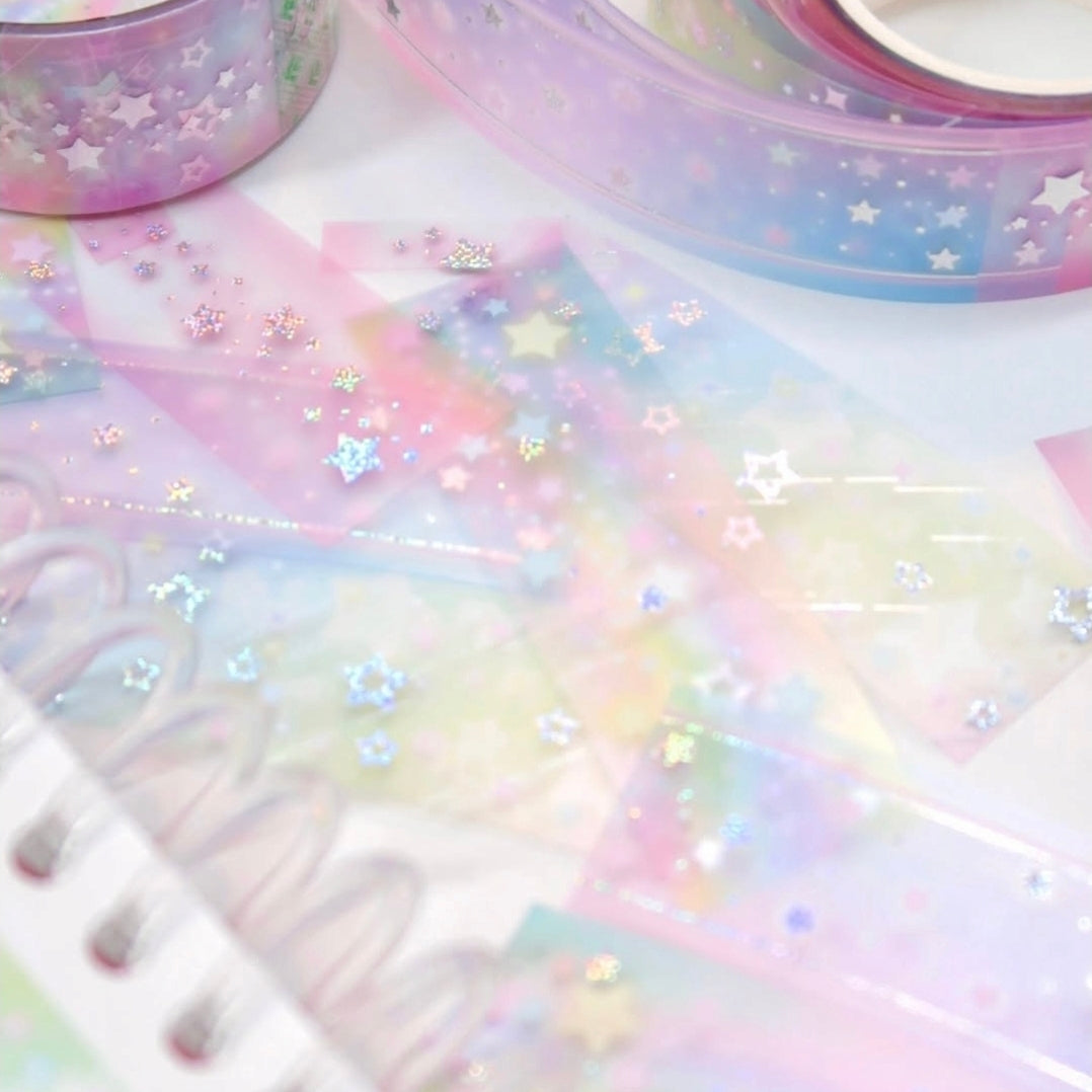 Pearly Button Milky Star Powder Masking Tape