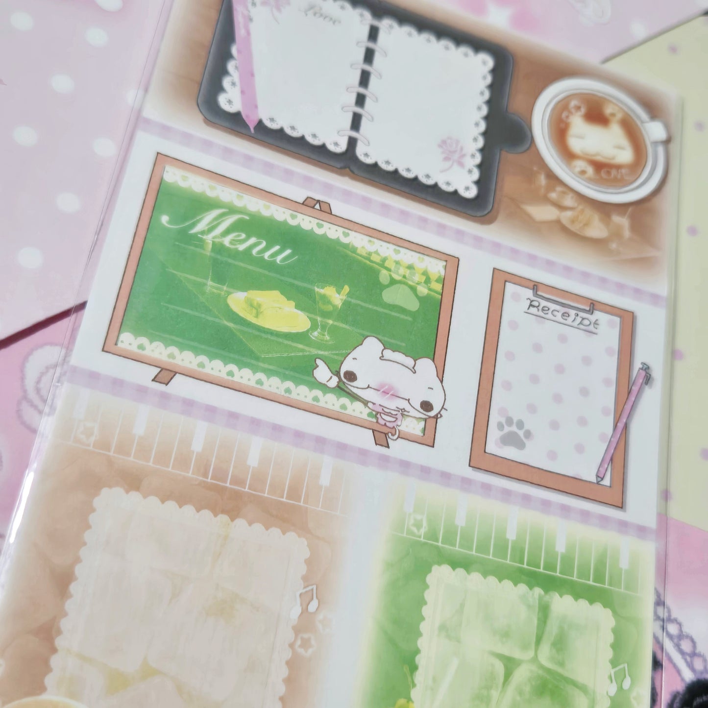 Happy Nyang Day Cafe Menu Memo Sticker Set