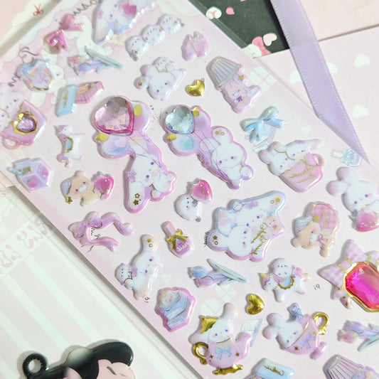 Q-LIA Oyasumi Bunny Aurora Gem Sticker