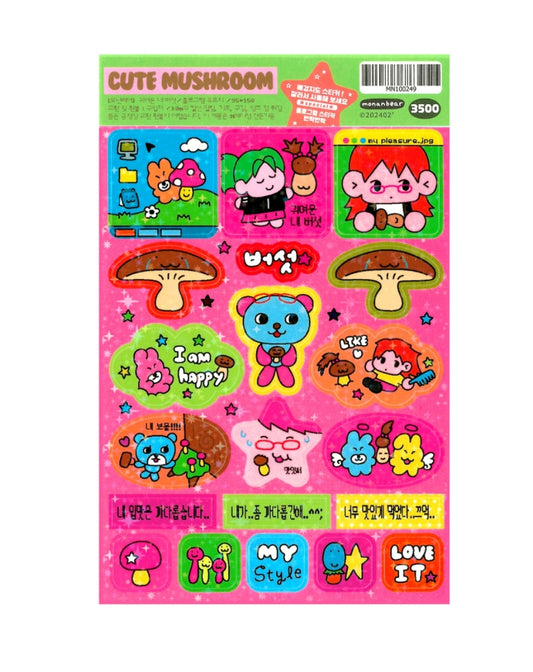 MonanBear Cute Mushroom sticker