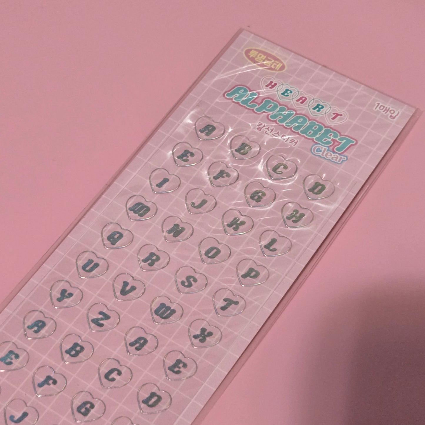Manta Box Heart ABC clear sticker