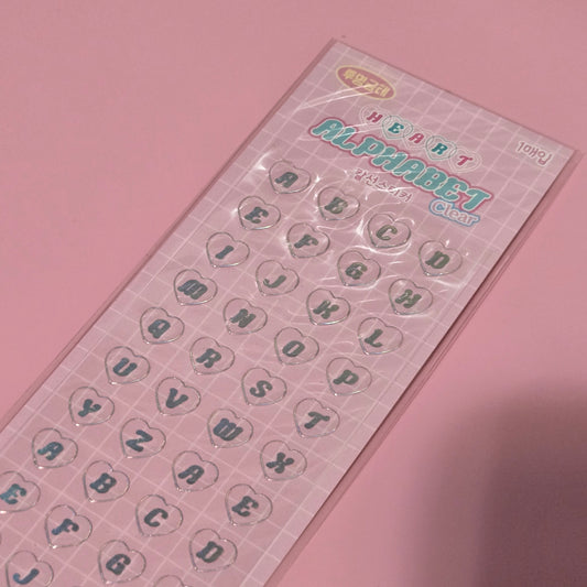Manta Box Heart ABC clear sticker