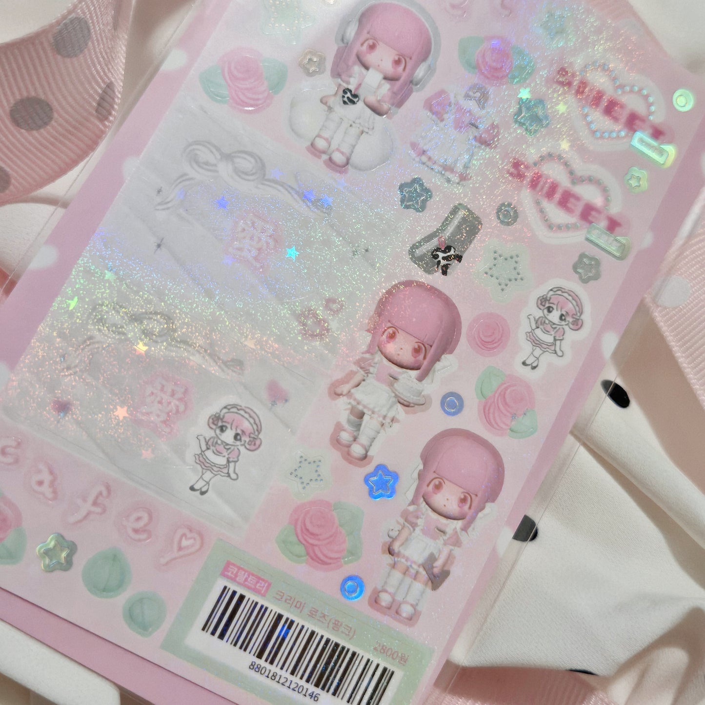 Coral Tree | Pink Creamy Rose  Seal Sticker