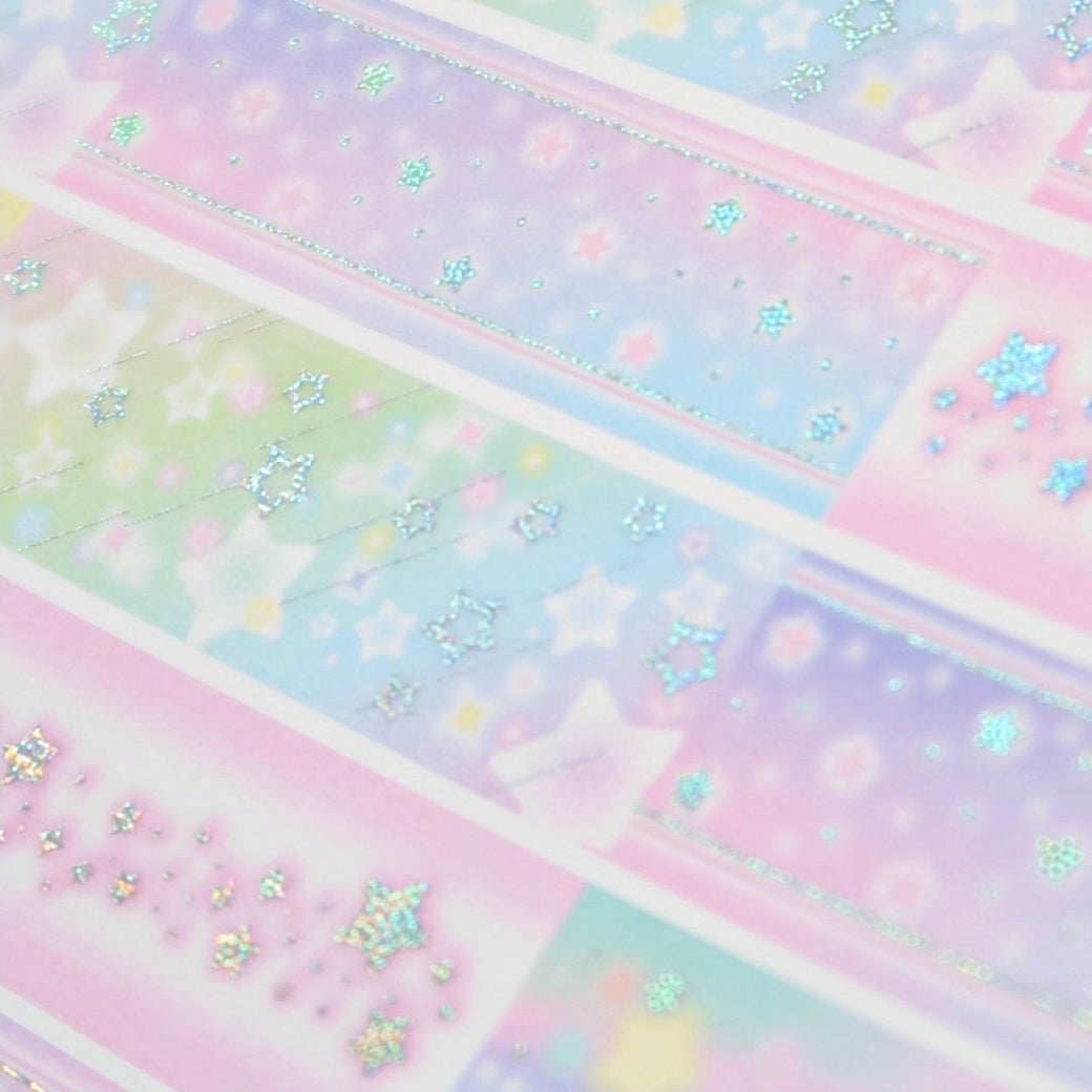 Pearly Button Milky Star Powder Masking Tape