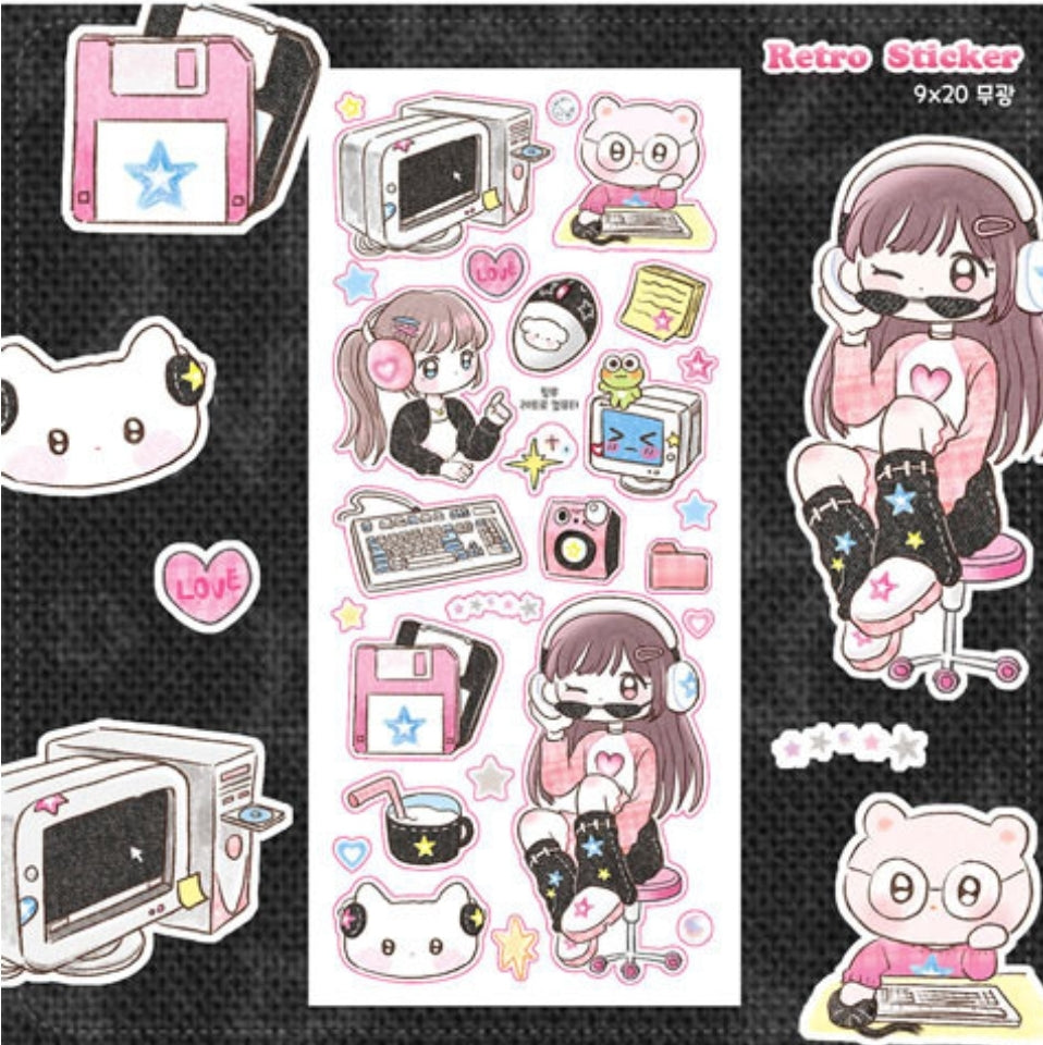 Pink Rue Retro Sticker [3 vars]