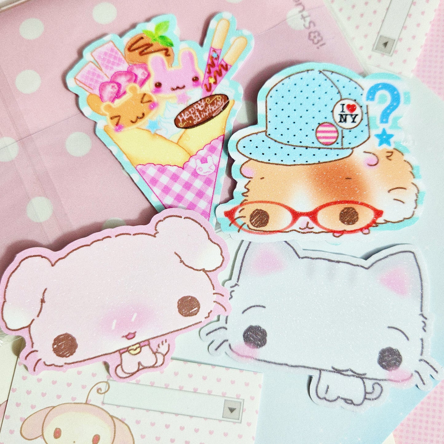 Happy Nyang Day Bright Friends Die-Cut Sticker (4 vars)