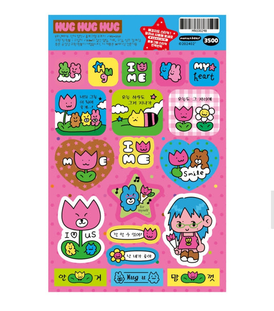 MonanBear Hug hug hug sticker