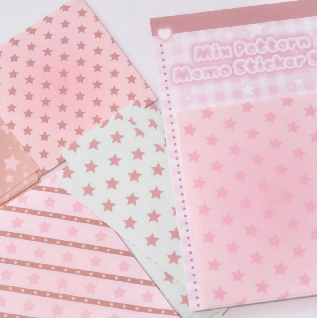 Pearly Button Mixed Pattern Memo Paper Set