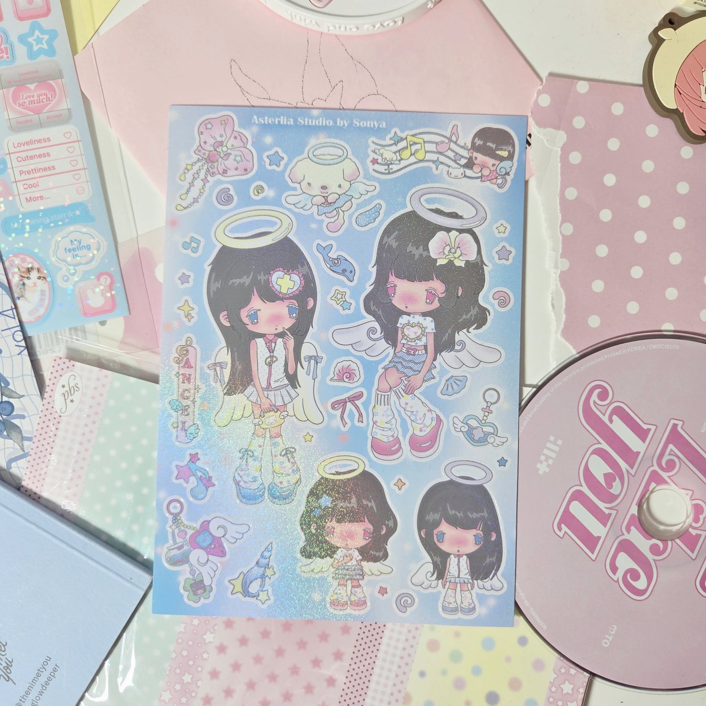 Asterlia Studio by Sonya: Tropical Blue Angel Sticker