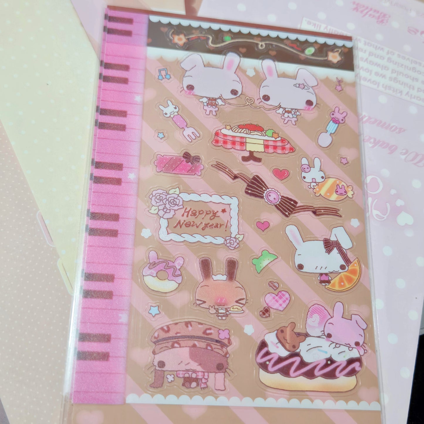 Happy Nyang Day Sweet Bunny Romantic Dinner Sticker