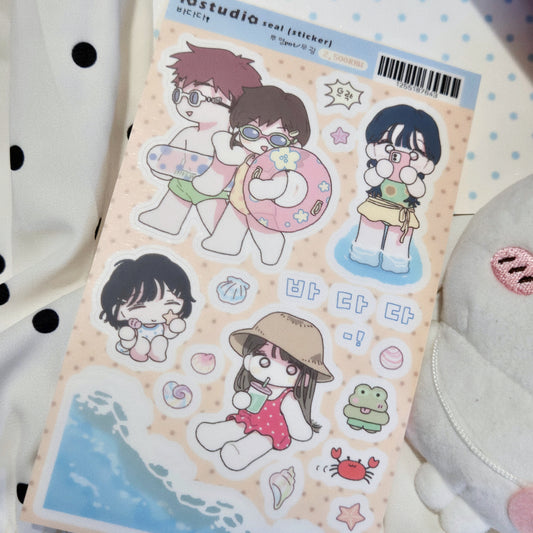 IO Studio Beach Day with Friends Sticker