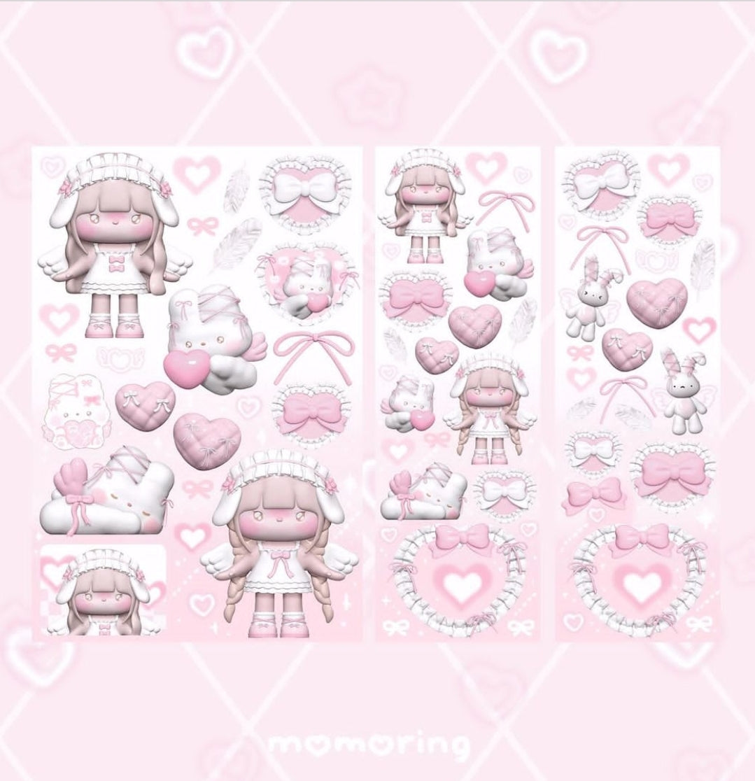 Momoring 3-D Baby Bunny & Angel Sticker [3 vars]