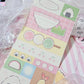 Pink Rue Rectangle Japanese Food Memo Sticker