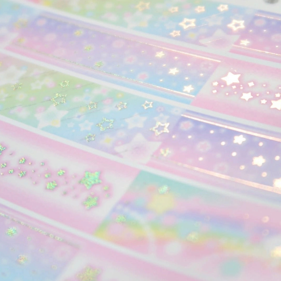 Pearly Button Milky Star Powder Masking Tape