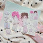 Coral Tree Elegant Winter White Sticker Sheet