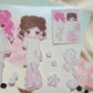 Coral Tree Elegant Winter White Sticker Sheet