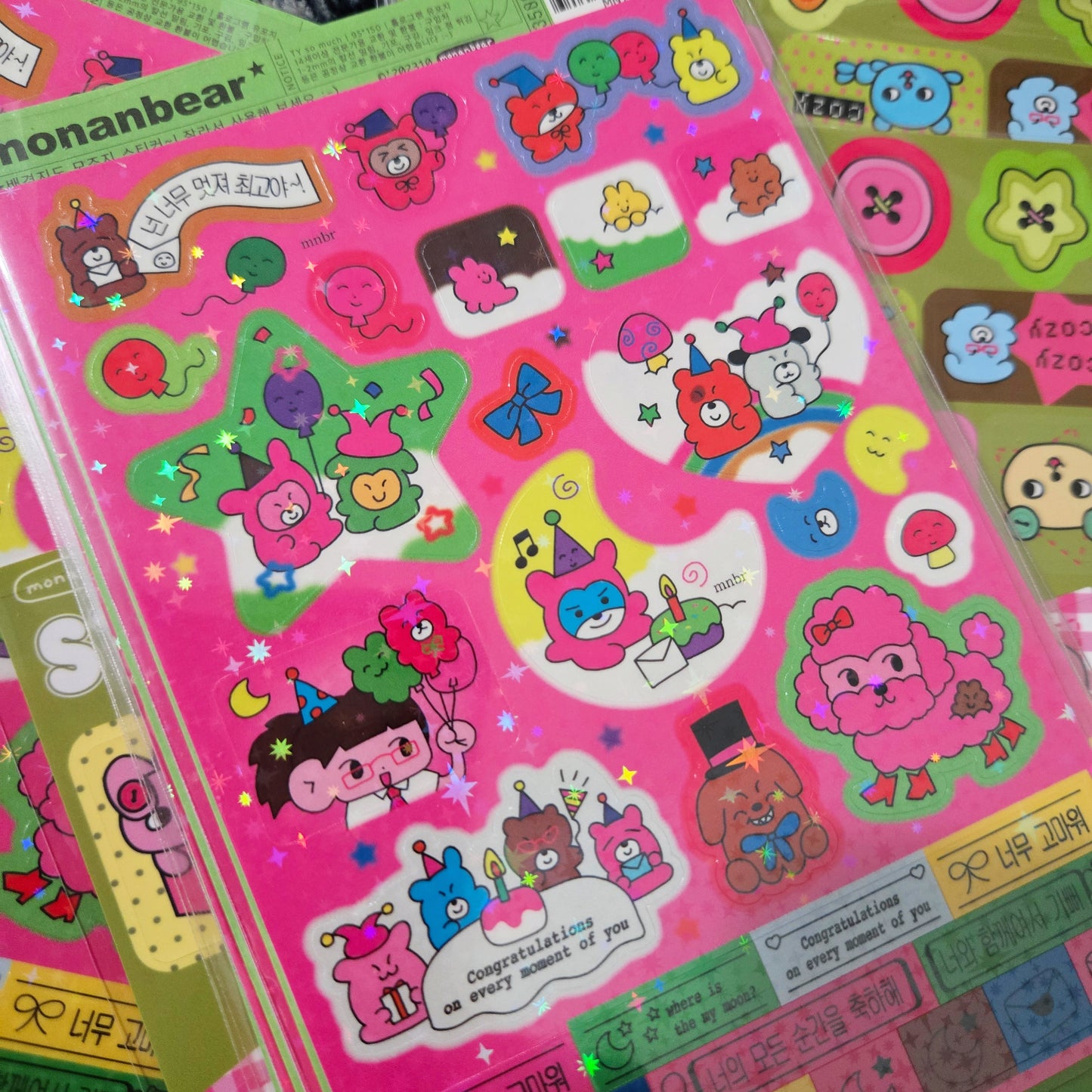 MonanBear Celebration Sticker