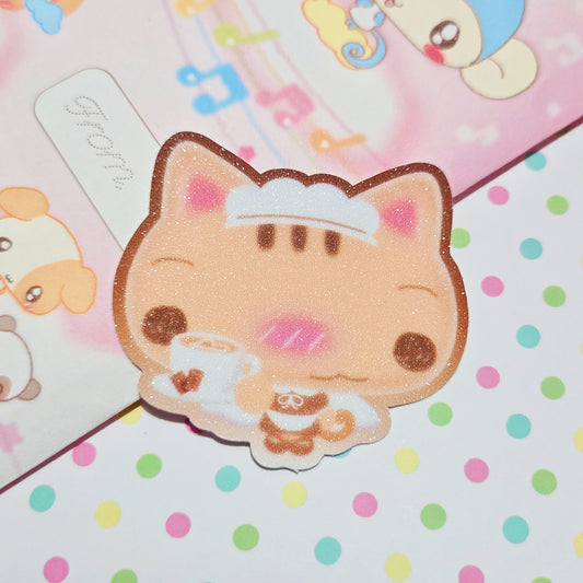 Happy Nyang Day Coffee Cat Maid Die-cut