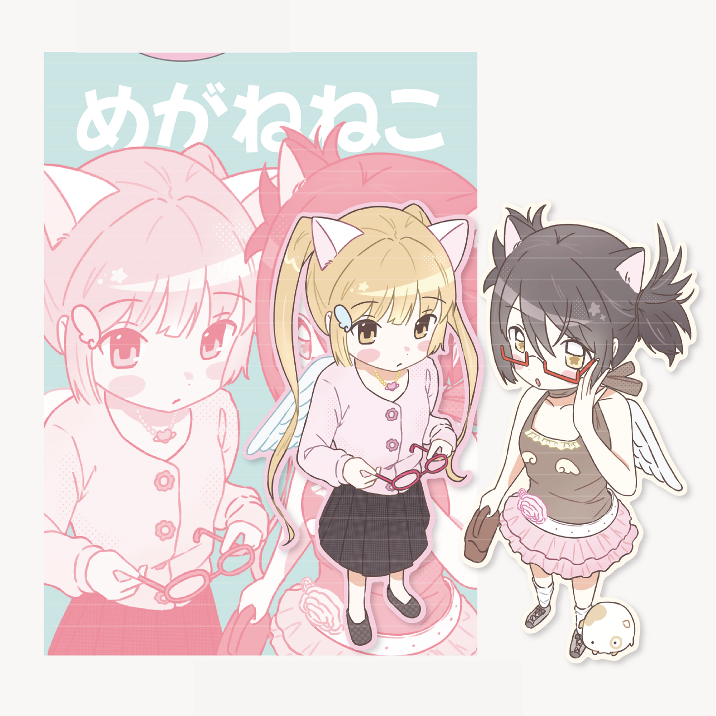 Earth Attack Meganekko Sticker Set