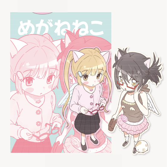 Earth Attack Meganekko Sticker Set