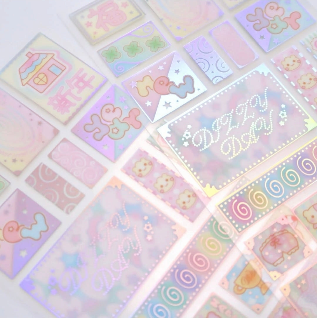 Pearly Button Huggy Newbies Sticker