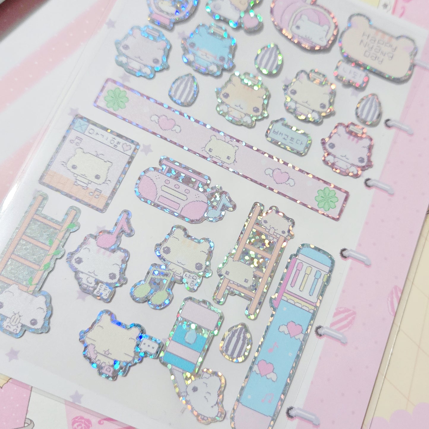 Happy Nyang Day Angel Hamster Sticker
