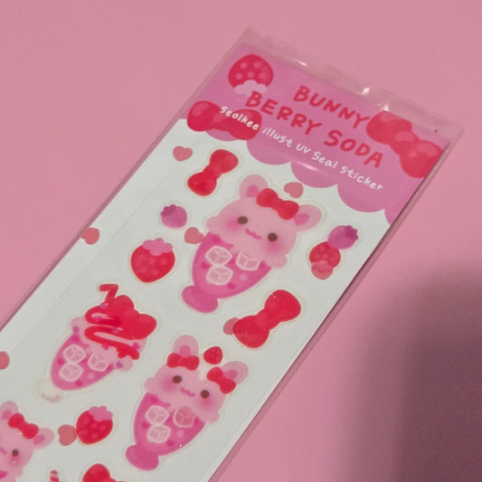 Seolkee Ilust. Strawberry Soda UV Seal Sticker