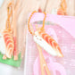 Pearly Button Salmon Sushi Keyring