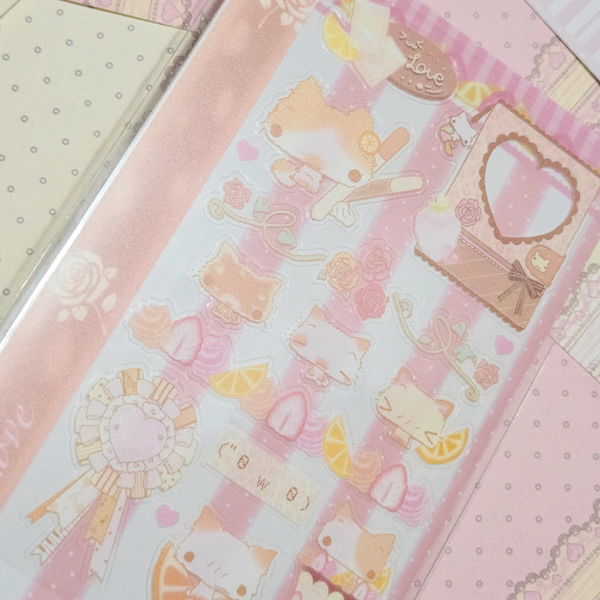 Happy Nyang Day Romantic Orange Sticker