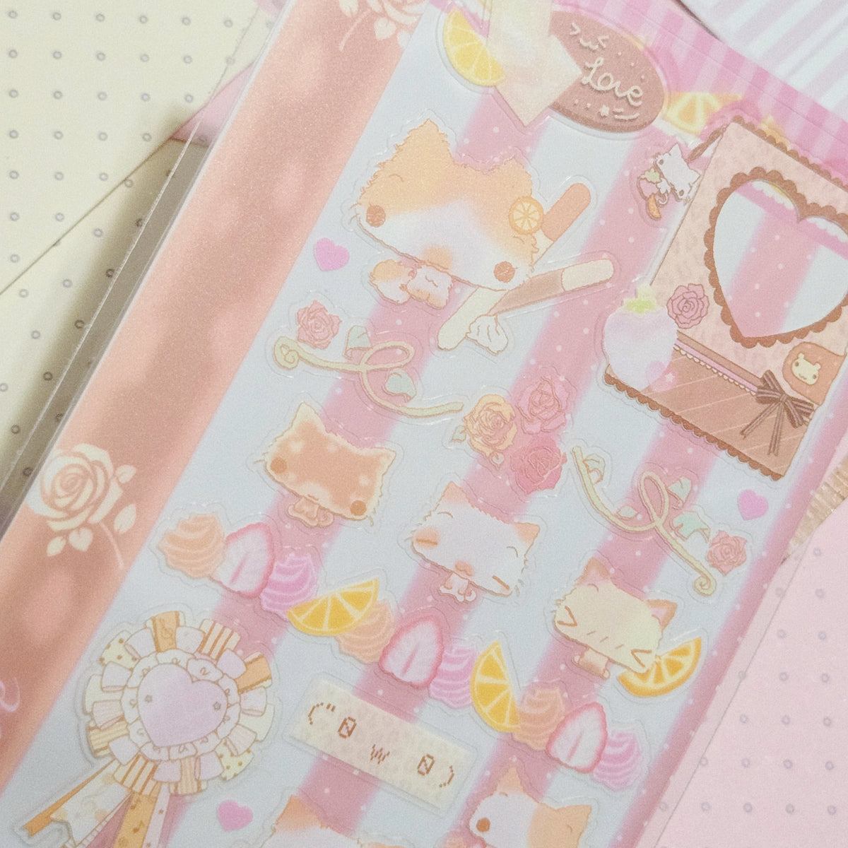 Happy Nyang Day Romantic Orange Sticker