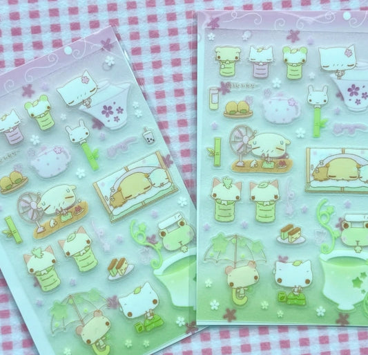 Happy Nyang Day Cozy Matcha Day Sticker