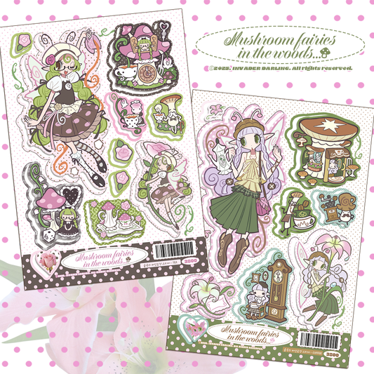 Invader Darling Forest Mushroom Sticker (2 vars)