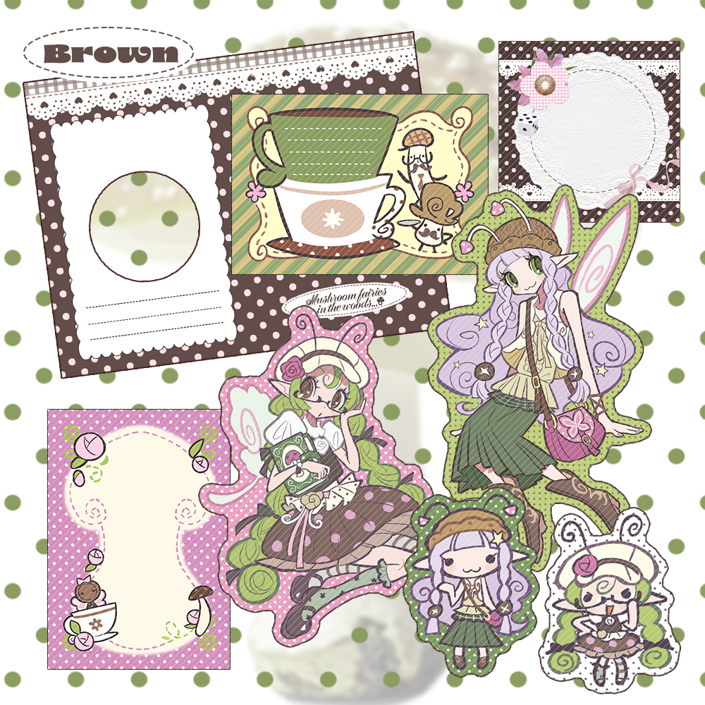 Invader Darling Mushroom Fairies in the Woods Sticker 2 Vars