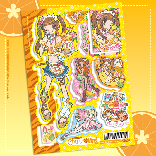 Invader Darling Collab Yellow Sticker